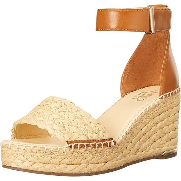 Franco Sarto Women's Clemens Espadrille Wedge Sandals, Beige Size 6M - Picture 1 of 5